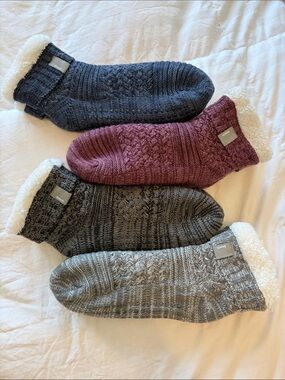 Bench Knit Fluffy Slipper Socks in multiple colours